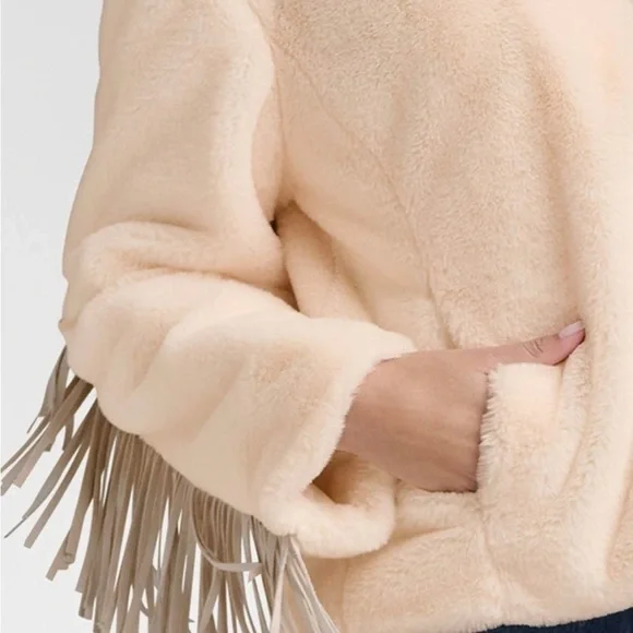 Faux-Fur Bomber Coat - Picture 3 of 4